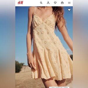 H&M APPLIQUÉD COTTON DRESS